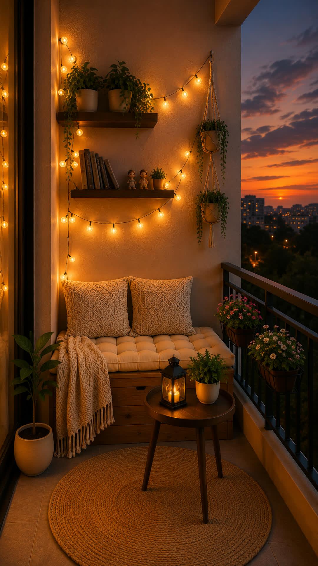 Cozy Balcony Reading Nook