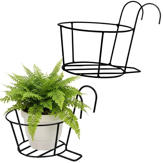 Pivalo Railing Hanging Flower Pot Holder (2pk)