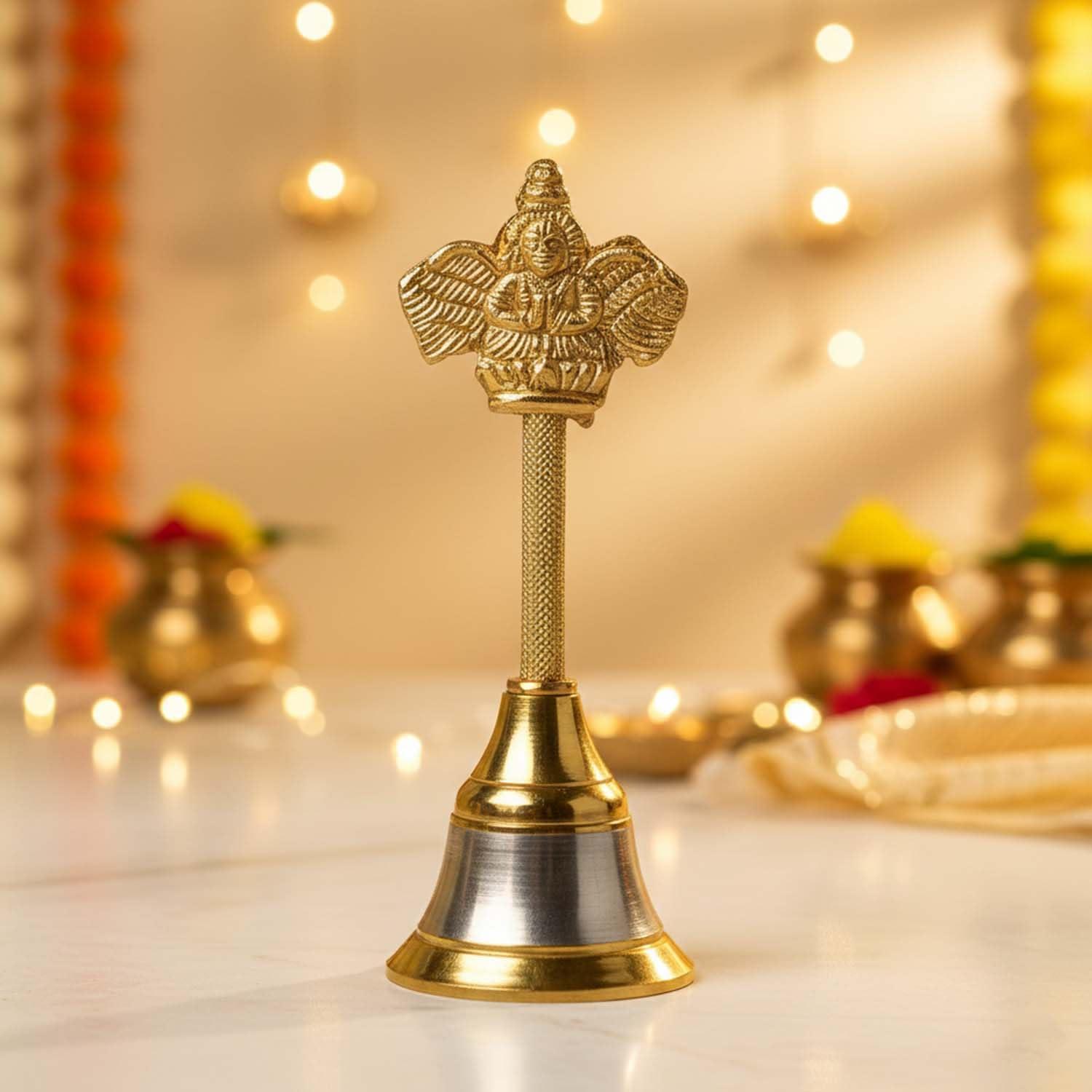 Brass Garuda Puja Bell (4 Inches)