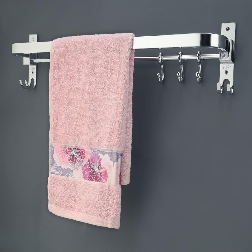 Wall mounted towel rack