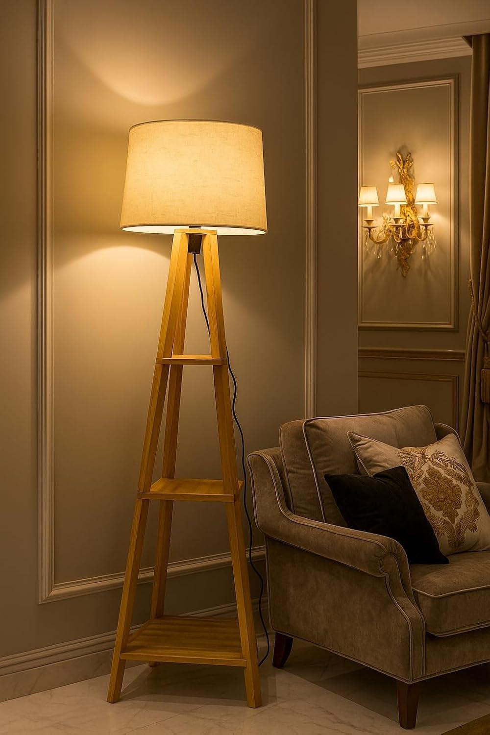 Wooden Floor Lamp
