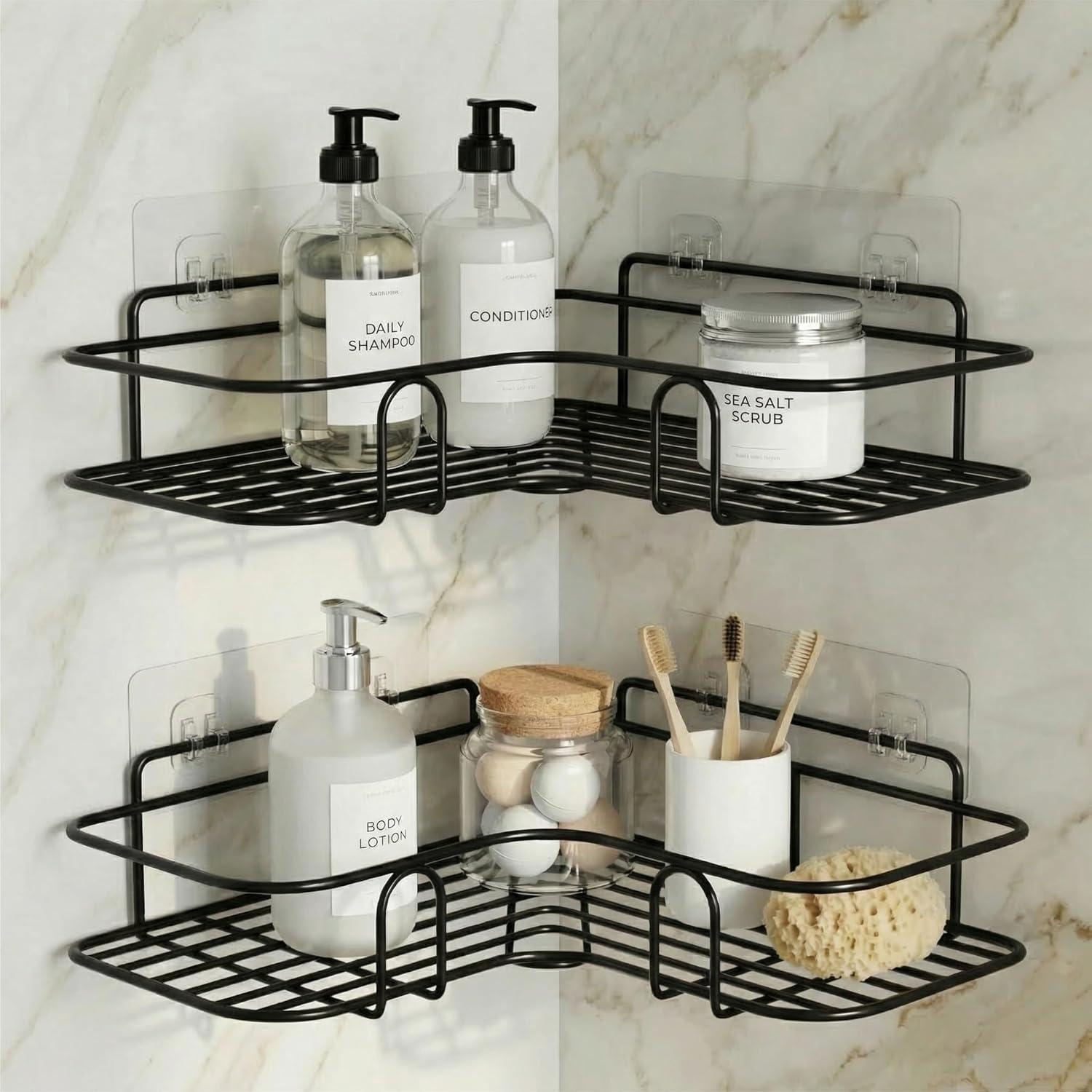 Metal bathroom corner shelf(2pcs)